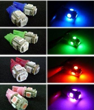 T10 LED Park Light Bulbs 5SMD COLORFUL