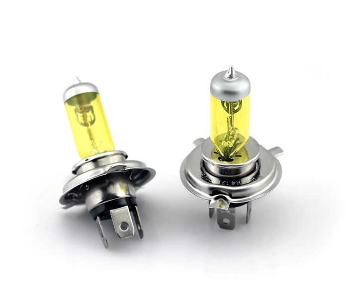 Halogen bulb with socket H7, 100W, 12V - Yellow 3000K
