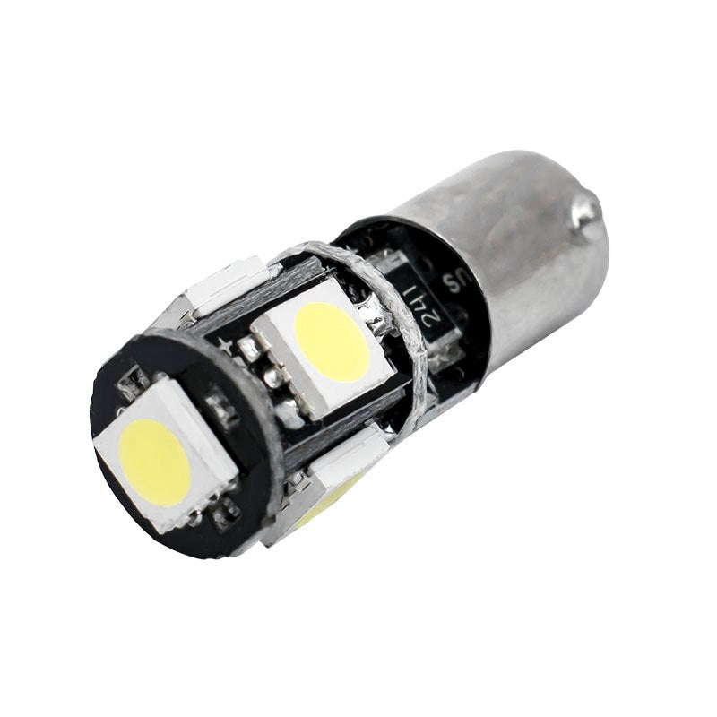 Two (2) Marker Lights LED Bulbs, With BA9S Connector, 5 LEDs