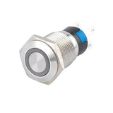 Ring Illuminated LED Switch 16mm Blue